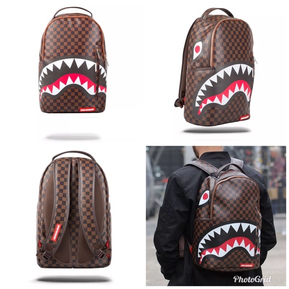 sprayground sharks in paris backpack